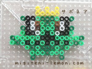 sabonea-cacnea-saboten-pokemon-kawaii-handmade-iron-beads-daiso-small-square-100kin-free-zuan-green-kids