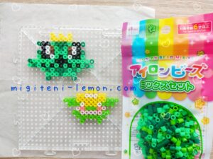 sabonea-cacnea-popokko-skiploom-pokemon-kawaii-handmade-iron-beads-daiso-small-square-green-yellow-kids
