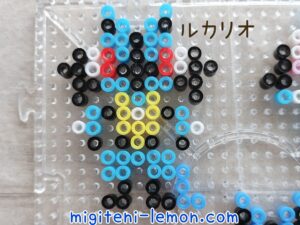 lucario-shinno-alola-pokemon-kawaii-easy-handmade-iron-beads-daiso-small-square-100kin-free-zuan-blue-kids