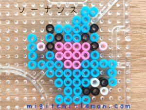 sonansu-wobbuffet-rocket-pokemon-kawaii-anipoke-handmade-iron-beads-free-zuan-daiso-small-square-100kin-blue-kids