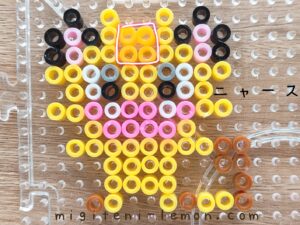 nyasu-meowth-cat-rocket-pokemon-kawaii-anipoke-handmade-iron-beads-free-zuan-daiso-small-square-100kin-kids