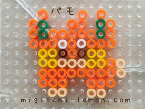 pamo-pawmi-orange-mouse-denki-pokemon-sv-kawaii-handmade-iron-beads-free-zuan-daiso-small-square-new-2022-kids-100kin