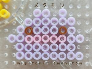 metamon-ditto-purple-pokemon-kawaii-handmade-iron-beads-free-zuan-daiso-small-square-100kin-pastel-color-kids