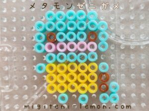metamon-ditto-zenigame-pastel-color-pokemon-handmade-iron-beads-free-zuan-100kin-daiso-small-square-kids-water-blue-kawaii