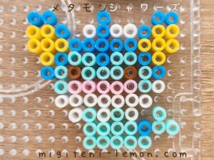 metamon-ditto-showers-vaporeon-blue-yellow-pokemon-handmade-iron-beads-free-zuan-100kin-daiso-small-square-kids-kawaii