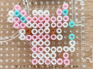 metamon-ditto-nymphia-nylveon-white-pink-pastel-color-pokemon-handmade-iron-beads-free-zuan-100kin-daiso-small-square-kids-kawaii