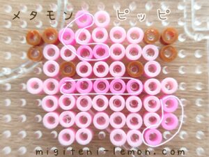 metamon-pink-pippi-clefairy-fairy-handmade-iron-beads-free-zuan-daiso-small-square-kids-100kin
