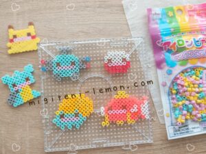 metamon-ditto-coil-magnemite-marumine-electrode-omnite-omanyte-koiking-magikarp-pokemon-kawaii-handmade-small-square-pastel-colorful-daiso-kids