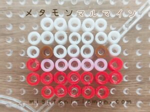 metamon-ditto-white-red-ball-marumine-electrode-pokemon-kawaii-handmade-small-square-free-zuan-daiso-kids