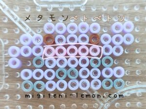 metamon-ditto-betbeton-muk-poison-purple-pastel-color-pokemon-handmade-iron-beads-100kin-free-zuan-daiso-small-square-kawaii-kids