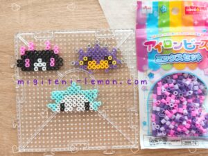 namakobushi-pyukumuku-bachinuni-pincurchin-yukihami-snom-kawaii-pokemon-handmade-iron-beads-purple-black-pink-white-daiso-small-square-100kin-kids