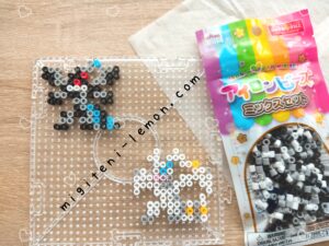 reshiram-zekrom-legend-pokemon-dragon-handmade-iron-beads-cool-daiso-small-square-100kin-kids-black-white