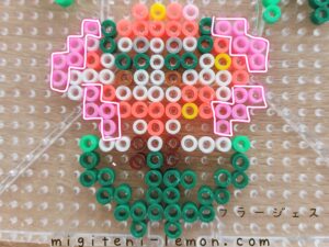florges-kawaii-fairy-flower-pokemon-handmade-iron-beads-free-zuan-daiso-small-square-kids-red-orange-pink-green