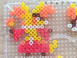 mahoxy-delphox-red-orange-yellow-pokemon-unite-handmade-kawaii-iron-beads-free-zuan-daiso-100kin-small-square-kids-fox