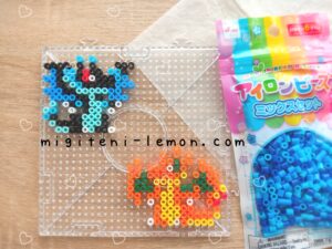mega-lizardon-charizard-xy-pokemon-handmade-iron-beads-daiso-small-square-100kin-orange-blue-dragon-kids