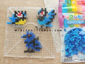 armorga-corviknight-kokogara-rookidee-aogarasu-corvisquire-pokemon-handmade-karasu-iron-beads-black-material-daiso-small-square-kids-blue-100kin