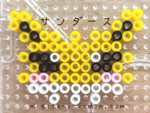 thunders-jolteon-denki-pokemon-kawaii-face-handmade-iron-beads-free-zuan-daiso-100kin-small-square-kids-yellow