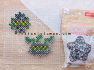 tesseed-ferroseed-nutrey-ferrothorn-pokemon-beads-handmade