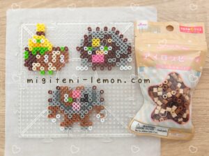 yabacha-sinistcha-gachiguma-ursaluna-akatsuki-pokemon-beads-handmade